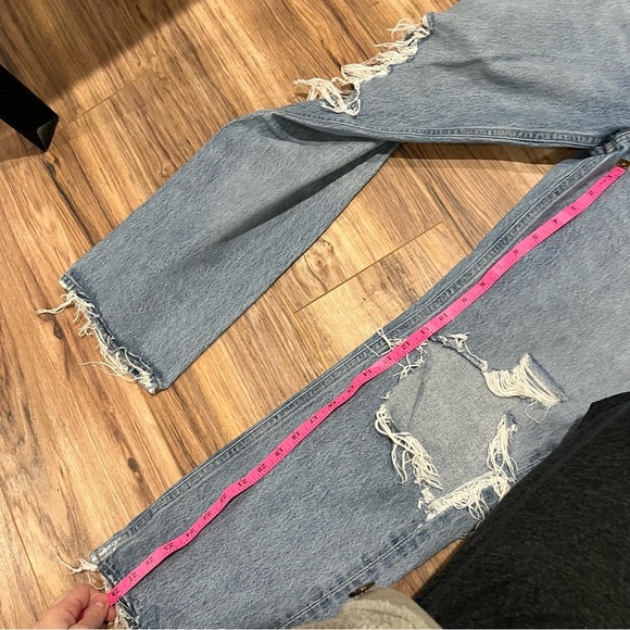 AGOLDE 90's Mid Rise Loose Fit Jeans in Fall Out Wash - Picture 12 of 12